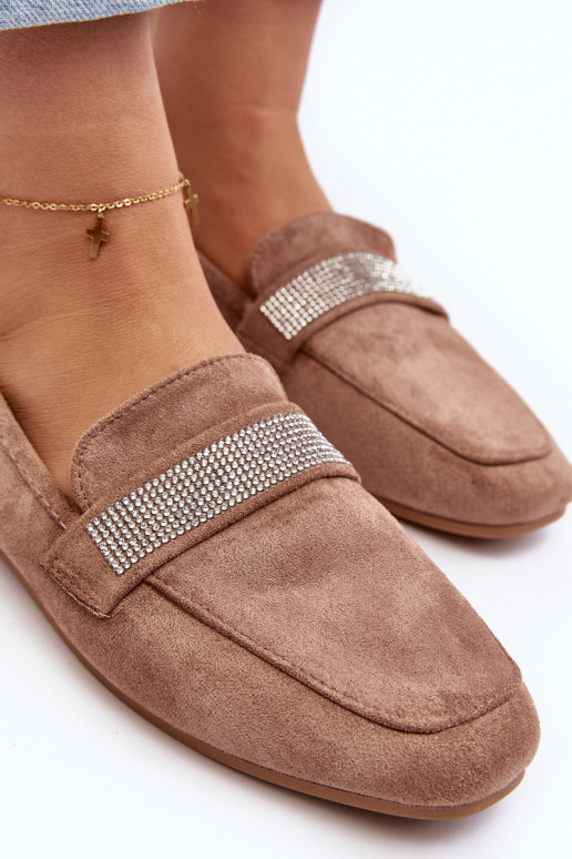 Mocassins à œillets scintillants de couleur marron Ralrika Mocassins à œillets scintillants de couleur marron Ralrika