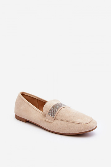 Mocassins à oeillets chatoyants beige Ralrika