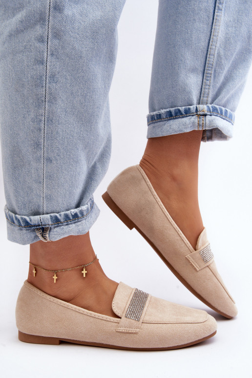 Mocassins à oeillets chatoyants beige Ralrika Mocassins à oeillets chatoyants beige Ralrika