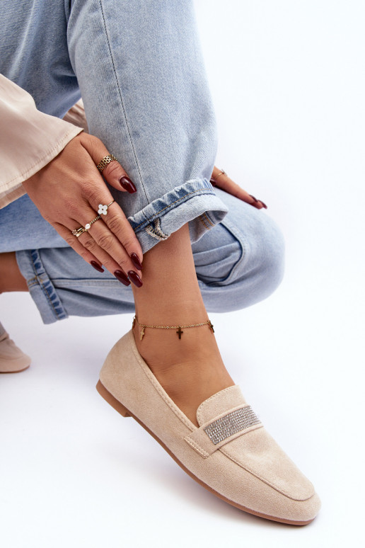 Mocassins à oeillets chatoyants beige Ralrika Mocassins à oeillets chatoyants beige Ralrika