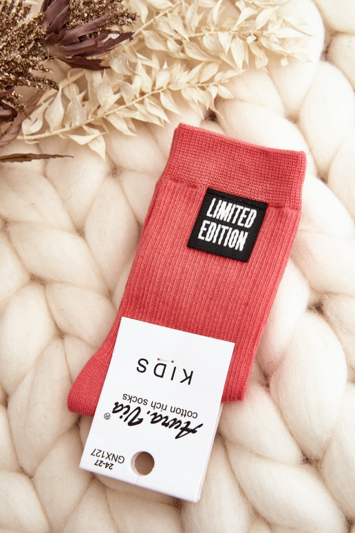 Chaussettes enfant couleur rose