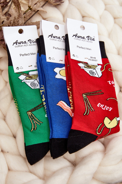 chaussettes à motifs rouges