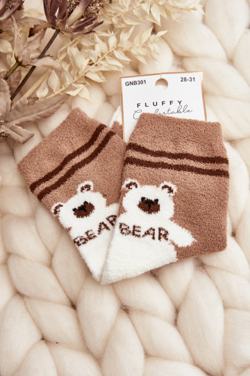 Chaussettes chaudes de couleur marron 2