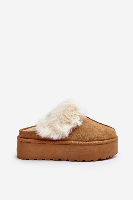 Chaussons bottes de neige à semelle massive marron Starlyn