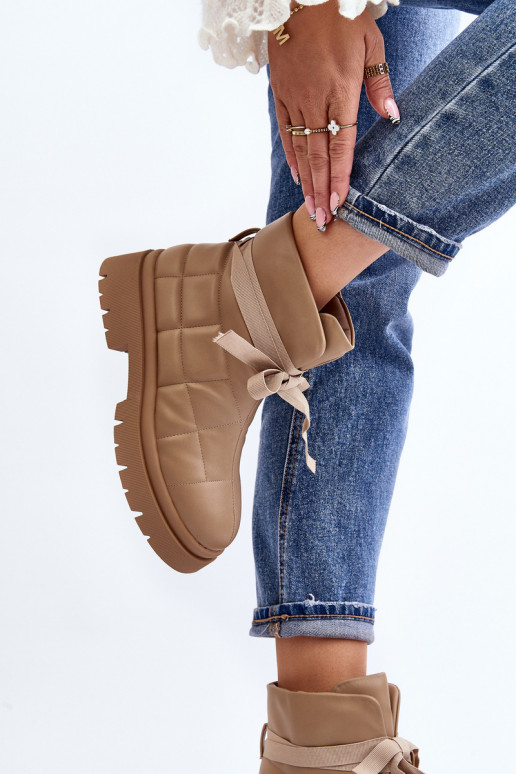 Bottines à motifs matelassés de couleur kaki Bizzanti Bottines à motifs matelassés de couleur kaki Bizzanti