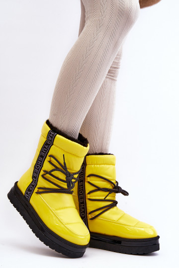 bottes de neige avec détails élégants en jaune Lilara 2