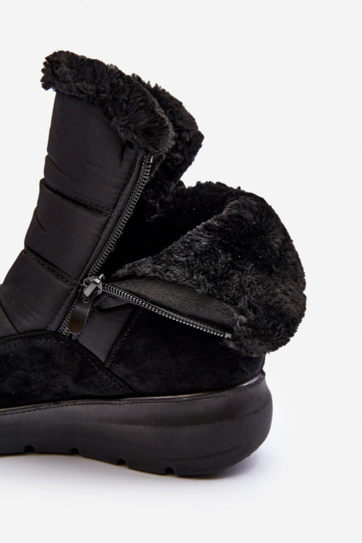 bottes de neige avec fourrure en noir Primose