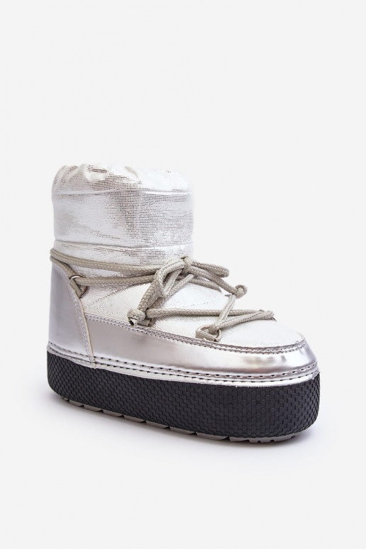 bottes de neige avec détails élégants en argent Toolsa