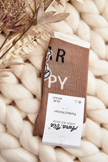 Chaussettes avec l'inscription I'm brown