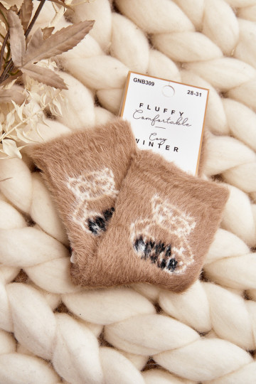 Chaussettes enfant beige 2