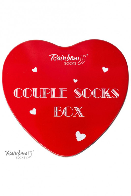 Chaussettes COUPLE BOX 2 paires Boîte avec coeurs