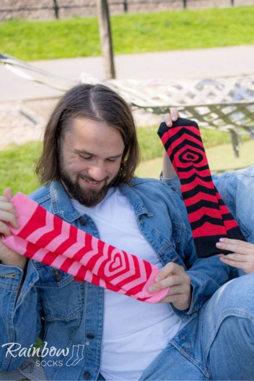 Chaussettes COUPLE BOX 2 paires Boîte avec coeurs Chaussettes COUPLE BOX 2 paires Boîte avec coeurs