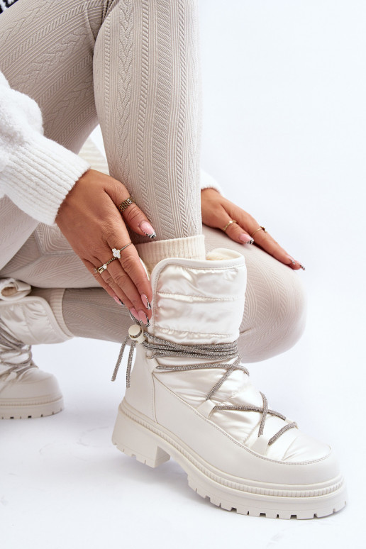 Bottes de neige chaudes de couleur blanche Rilana Bottes de neige chaudes de couleur blanche Rilana