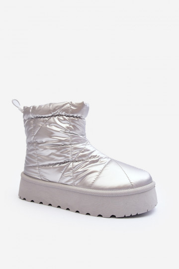 bottes de neige avec plateforme de couleur argent Fionia