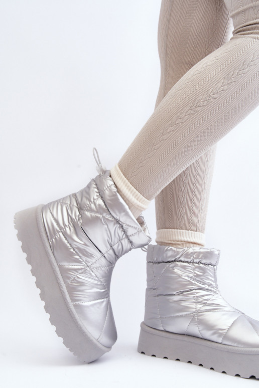 bottes de neige avec plateforme de couleur argent Fionia bottes de neige avec plateforme de couleur argent Fionia