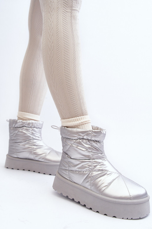 bottes de neige avec plateforme de couleur argent Fionia bottes de neige avec plateforme de couleur argent Fionia