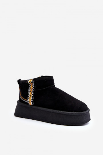 bottes de neige à plateforme à motif - Udra noir 2