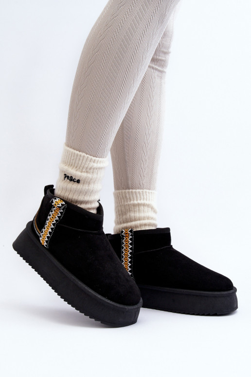bottes de neige à plateforme à motif - Udra noir