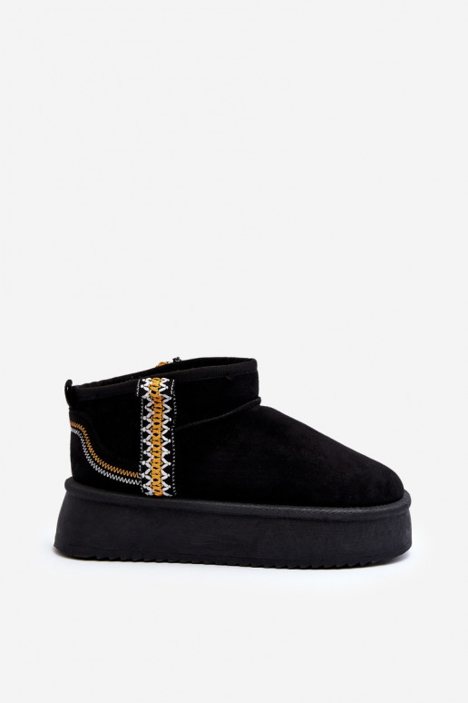bottes de neige à plateforme à motif - Udra noir