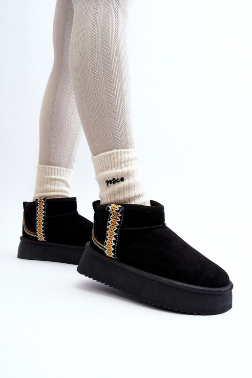 bottes de neige à plateforme à motif - Udra noir