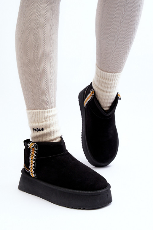 bottes de neige à plateforme à motif - Udra noir