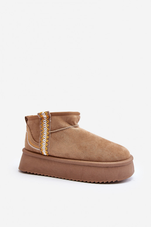bottes de neige à plateforme à motifs - Udra marron