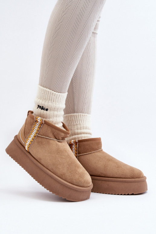 bottes de neige à plateforme à motifs - Udra marron