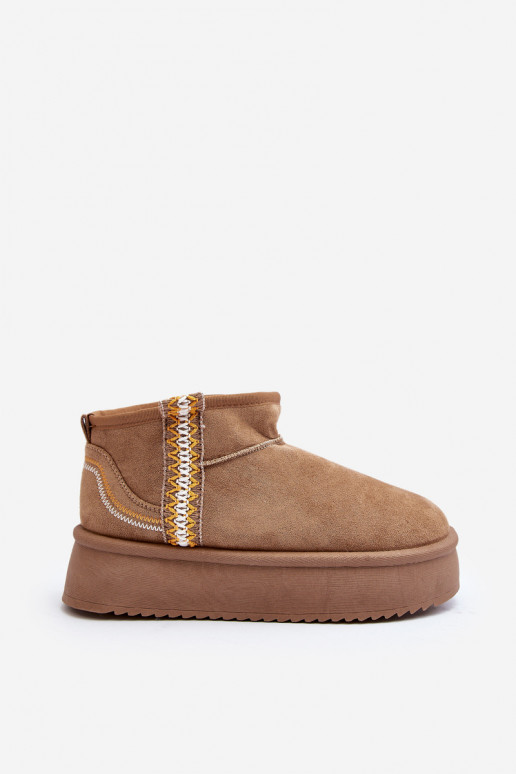 bottes de neige à plateforme à motifs - Udra marron