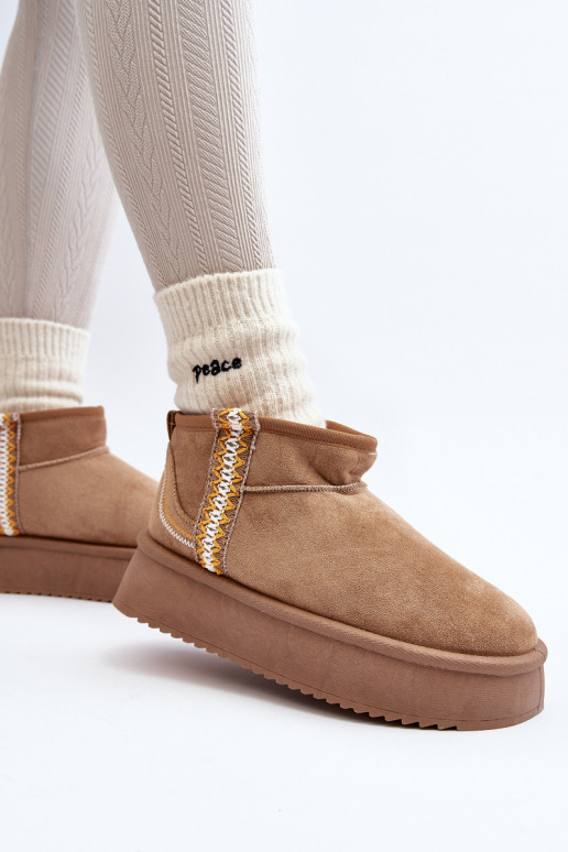 bottes de neige à plateforme à motifs - Udra marron
