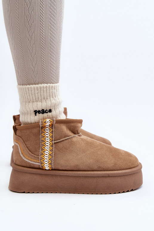 bottes de neige à plateforme à motifs - Udra marron
