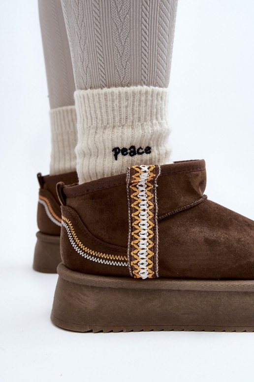 Bottes de neige à plateforme à motif - Kaki Udra