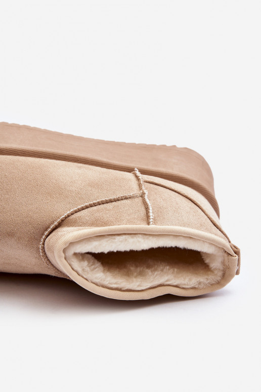 bottes de neige à semelle massive beige Caliksa