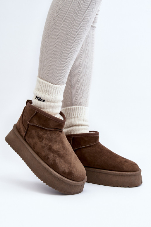 bottes de neige à semelle massive de couleur kaki Caliksa