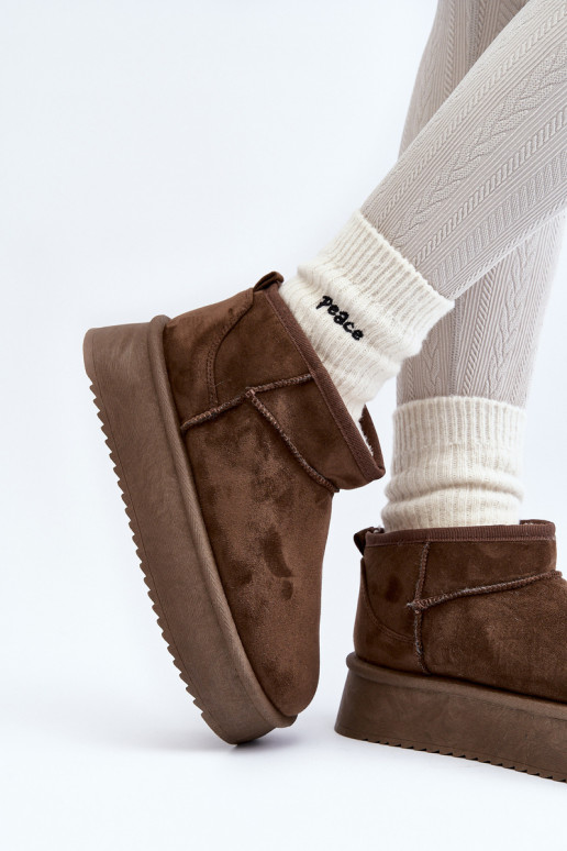 bottes de neige à semelle massive de couleur kaki Caliksa