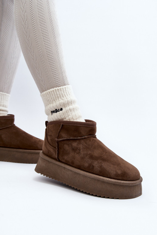 bottes de neige à semelle massive de couleur kaki Caliksa