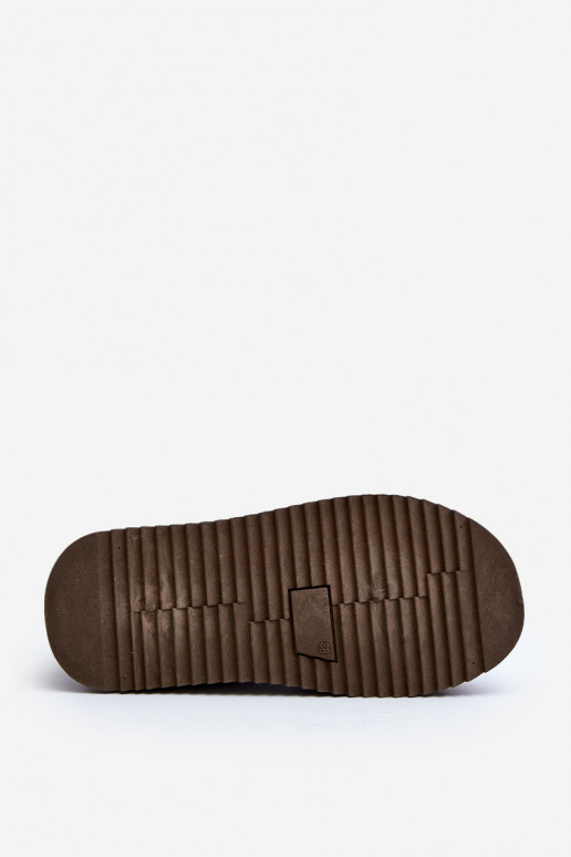 bottes de neige à semelle massive de couleur kaki Caliksa bottes de neige à semelle massive de couleur kaki Caliksa