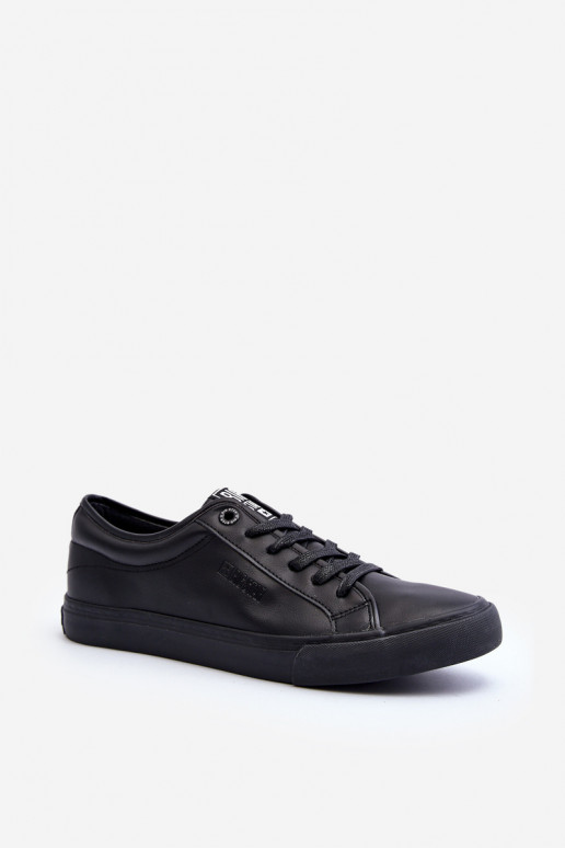 chaussures de loisirs en cuir écologique de couleur noire Big Star JJ174234
