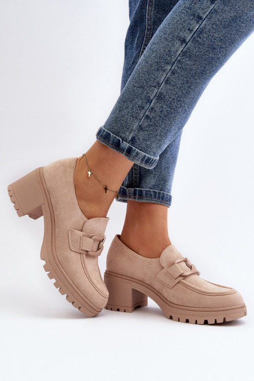 Chaussures à talons larges en daim Finley