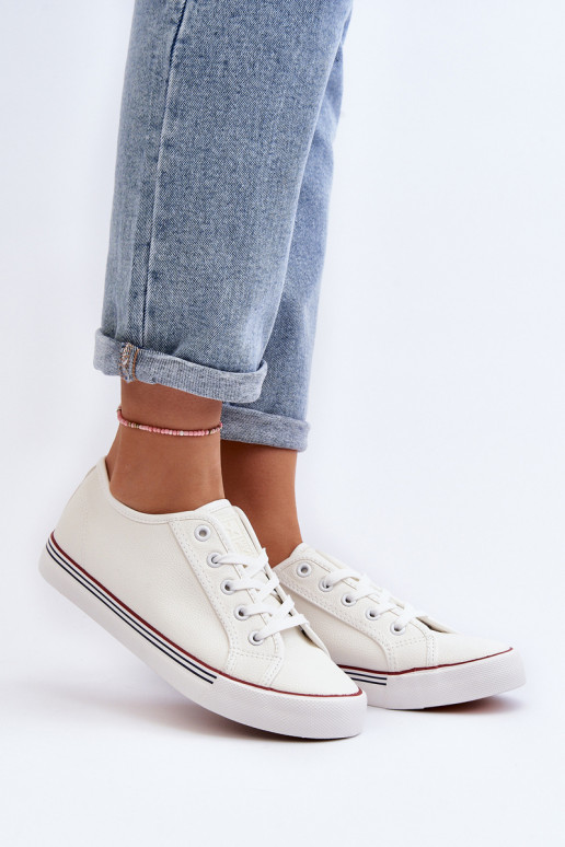 Chaussures pour femmes en éco-cuir de couleur blanche Lirean