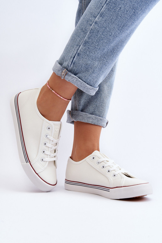Chaussures pour femmes en éco-cuir de couleur blanche Lirean