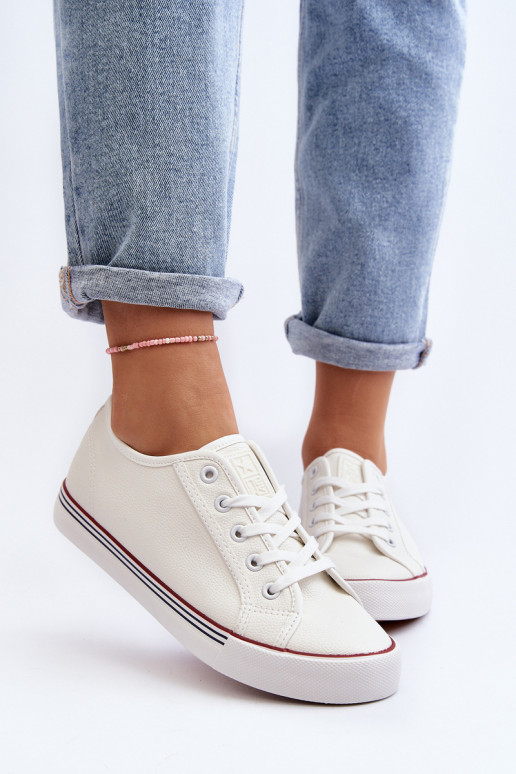 Chaussures pour femmes en éco-cuir de couleur blanche Lirean