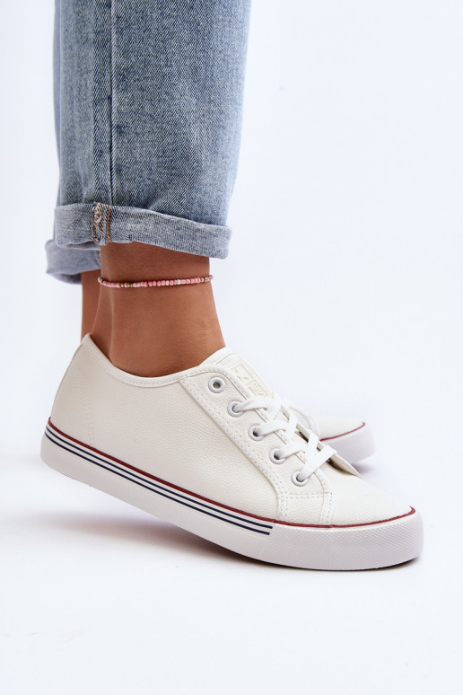 Chaussures pour femmes en éco-cuir de couleur blanche Lirean