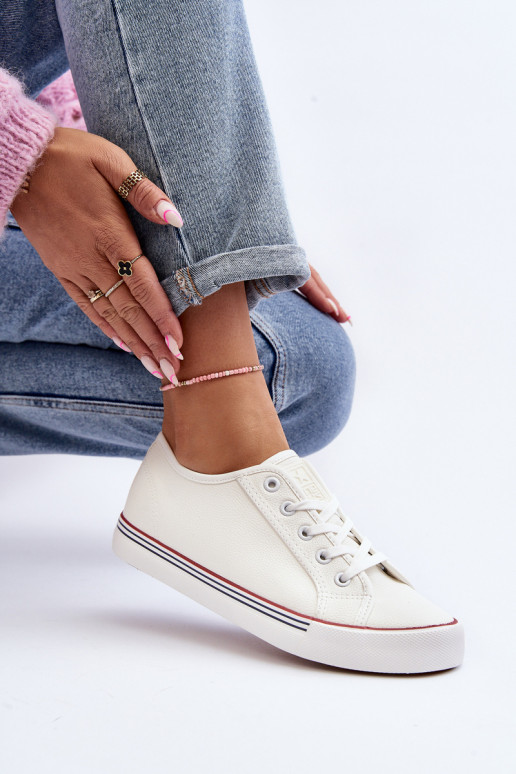 Chaussures pour femmes en éco-cuir de couleur blanche Lirean