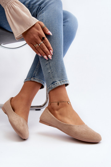 Ballerines Lasota en daim beige