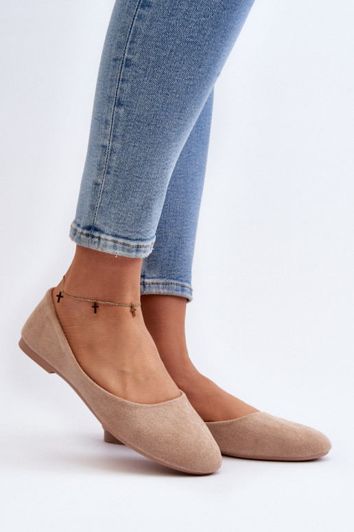 Ballerines Lasota en daim beige
