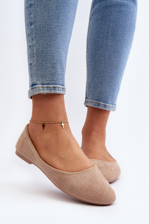 Ballerines Lasota en daim beige