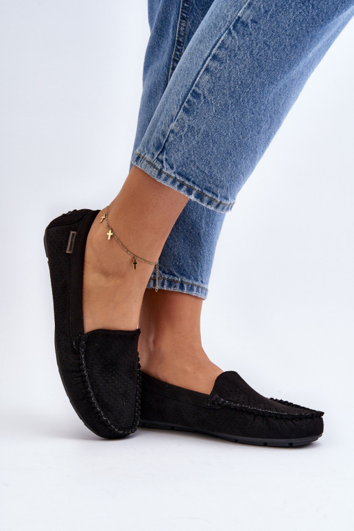 avec éléments ajourés Mocassins couleur noir Rasirna avec éléments ajourés Mocassins couleur noir Rasirna