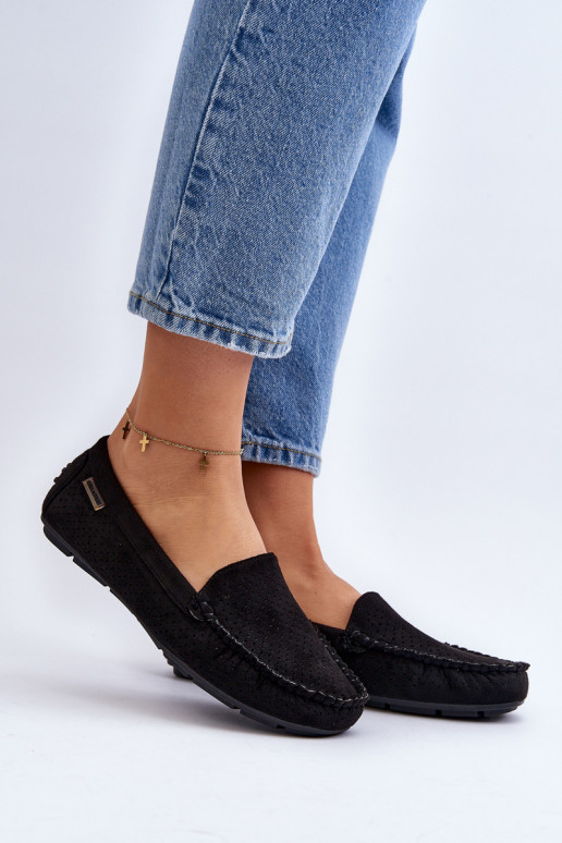 avec éléments ajourés Mocassins couleur noir Rasirna avec éléments ajourés Mocassins couleur noir Rasirna