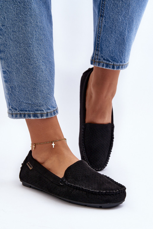 avec éléments ajourés Mocassins couleur noir Rasirna avec éléments ajourés Mocassins couleur noir Rasirna