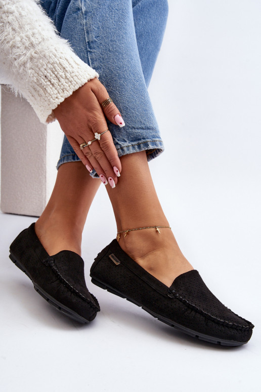 avec éléments ajourés Mocassins couleur noir Rasirna avec éléments ajourés Mocassins couleur noir Rasirna